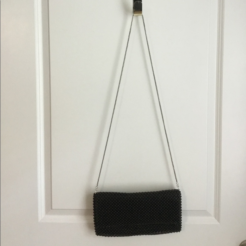 Nina Black Beaded Handbag